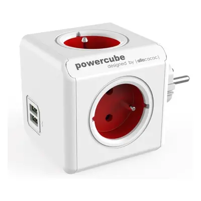 POWERCUBE ORIGINAL USB 4X230V + USB červená