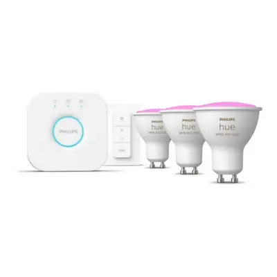 Propojovací zařízení Philips Hue BRIDGE a 3 ks LED žárovek GU10 4,2W (50W) White and Color Ambia