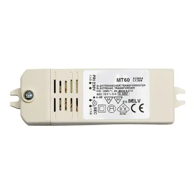 Elektronický transformátor QLT MT60 20-60W 12VAC IP40