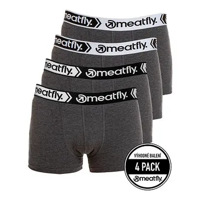 Meatfly pánské boxerky Balboa Boxershorts Four Pack Grey Heather | Šedá