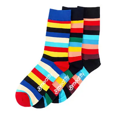 Meatfly ponožky Regular Stripe socks Triple Pack | Mnohobarevná