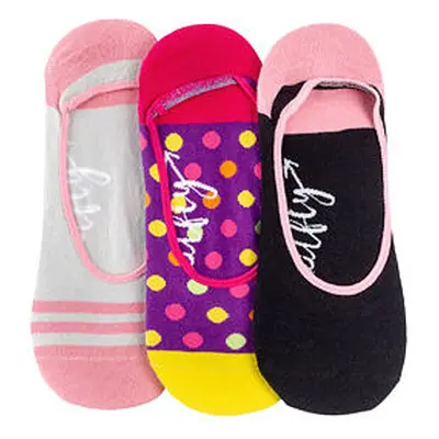 Meatfly ponožky Low socks - Triple pack N/ Pink | Mnohobarevná