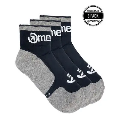 Meatfly ponožky Middle Triple pack Grey | Černá