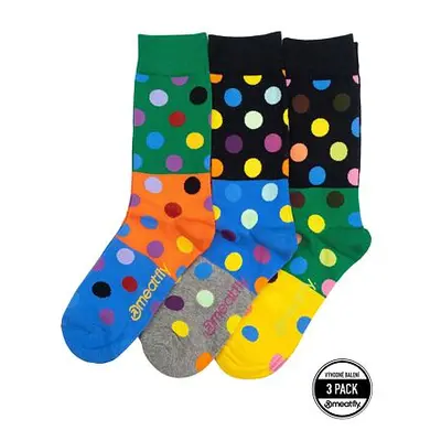 Meatfly ponožky Lexy Triple Pack Green Dots | Mnohobarevná