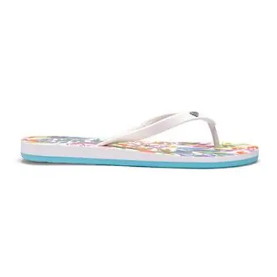 Roxy dámské žabky Tahiti VII White/C Pink/Floral Print | Bílá