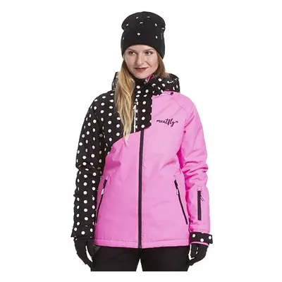 Meatfly dámská SNB & SKI bunda Deborah Pink Killer/White Dot | Růžová