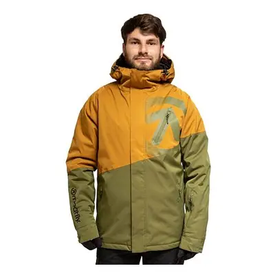 Meatfly pánská SNB & SKI bunda Bang Premium Wood/Green | Hnědá