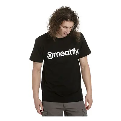 Meatfly pánské tričko MF Logo Black | Černá