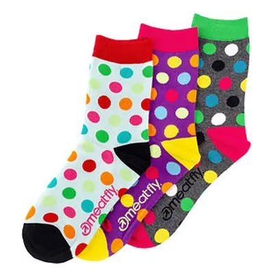 Meatfly ponožky Light Regular Dots socks - S19 Triple pack | Mnohobarevná