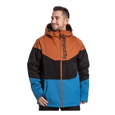 Meatfly pánská SNB & SKI bunda Hoax Premium Brown/Black/Blue | Hnědá