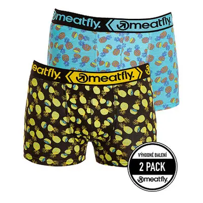 Meatfly pánské boxerky Balboa Boxershorts Double Pack Pineapple | Černá