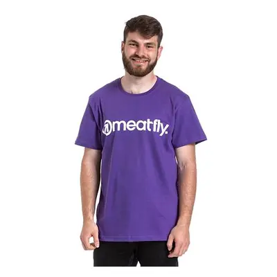 Meatfly pánské tričko MF Logo Violet | Fialová