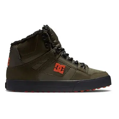 Dc shoes pánské zimní boty Pure High-Top WC Dusty Olive/Orange | Zelená