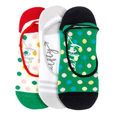 Meatfly ponožky Low socks - Triple pack K/ Green | Mnohobarevná