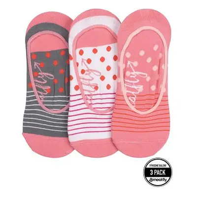 Meatfly ponožky Low Socks Triple Pack Pink Stripe | Růžová