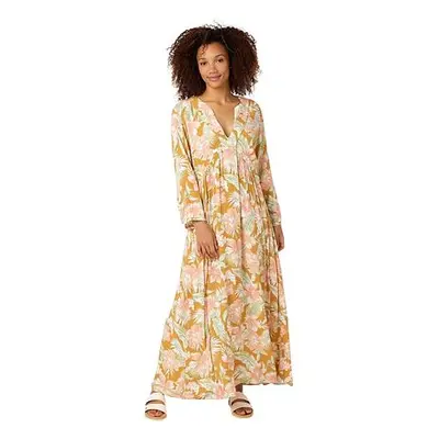 Rip curl dámské šaty Always Summer Kaftan Gold | Zlatá