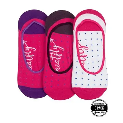 Meatfly ponožky Low Socks Triple Pack Fuchsia Dots | Fialová