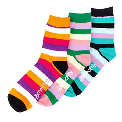 Meatfly ponožky Light Small Stripes socks Triple Pack | Mnohobarevná