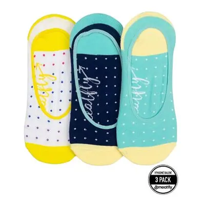 Meatfly ponožky Low Socks Triple Pack Yellow Dots | Žlutá