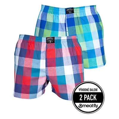 Meatfly pánské boxerky Doug Navy Red / Green | Červená