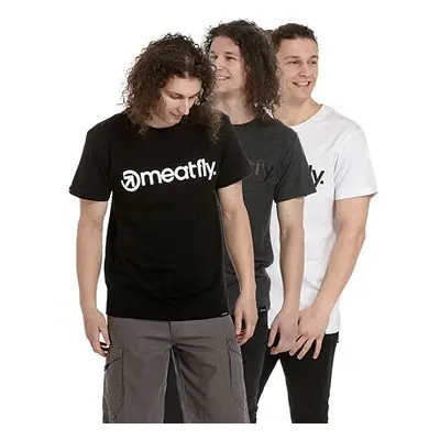 Meatfly balení pánských triček MF Logo Multipack Black/Charcoal Heather/White | Černá