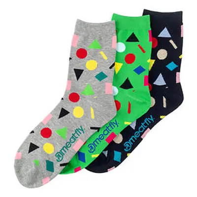 Meatfly ponožky Multi Shape socks Triple Pack | Mnohobarevná