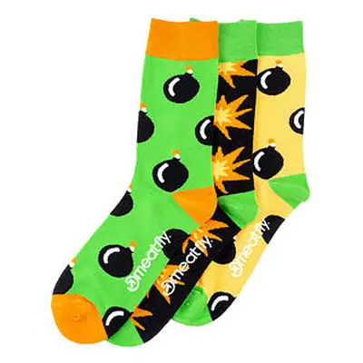 Meatfly ponožky Bomb socks - S19 Triple pack | Mnohobarevná