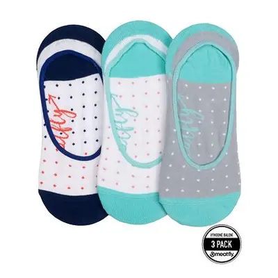 Meatfly ponožky Low Socks Triple Pack Blue Dots | Modrá