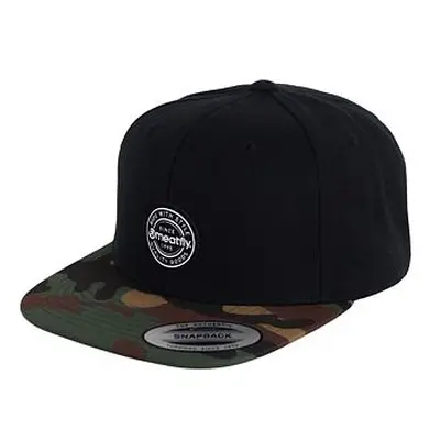 Meatfly kšiltovka Gruman Premium Snapback White Round/Black/Green Camo | Černá