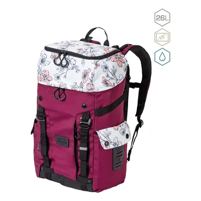 Meatfly batoh Scintilla Blossom White/Burgundy L | Bílá | Objem L