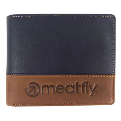 Meatfly kožená peněženka Eddie Premium Navy/Brown | Modrá