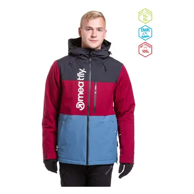 Meatfly pánská SNB & SKI bunda Manifold Beet Red/Slate Blue | Červená