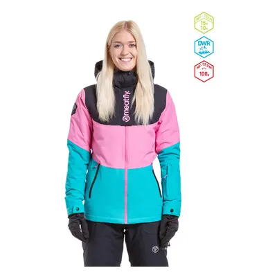 Meatfly dámská SNB & SKI bunda Kirsten Hot Pink/Turquoise | Růžová