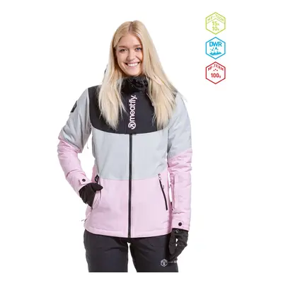 Meatfly dámská SNB & SKI bunda Kirsten Grey/Pastel Pink | Šedá