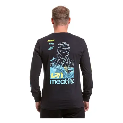 Meatfly pánské tričko dlouhým rukávem Dakar Blue/Black | Modrá