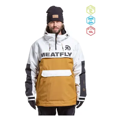 Meatfly pánská SNB & SKI bunda Zenith Wood/White | Bílá