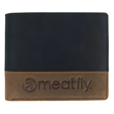 Meatfly kožená peněženka Eddie Premium Black/Oak | Černá