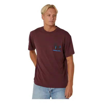 Rip curl pánské tričko Vaporcool Journeys Trip Maroon | Červená