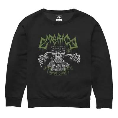 Emerica pánská mikina Shake Junt Skull Crewneck Black | Černá