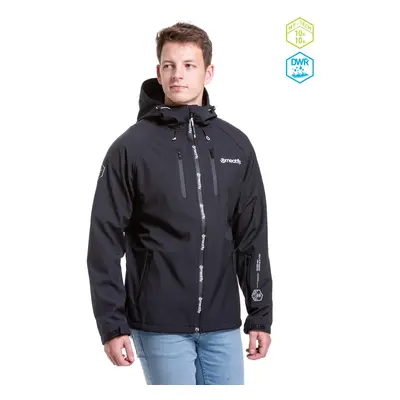 Meatfly pánská softshell bunda Rasmussen Logo Black | Černá