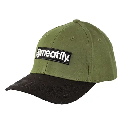 Meatfly kšiltovka Wayne Flexfit Basic Logo Olive / Black | Černá