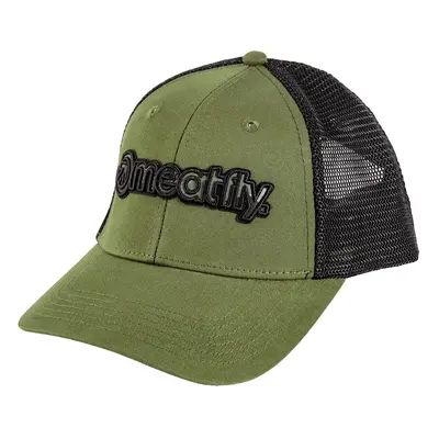 Meatfly kšiltovka Caleb Trucker Logojam Olive | Černá