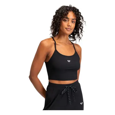 Roxy dámské tílko Rise & Vibe Rib Tank Anthracite | Černá