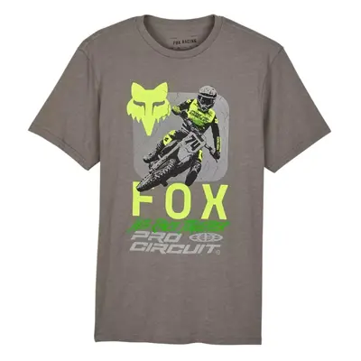 Fox pánské tričko X Pro Circuit Prem Ss Heather Graphite | Šedá