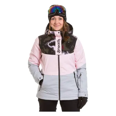 Meatfly dámská SNB & SKI bunda Kirsten Premium Storm Camo Pink/Powder Pink/Ash Grey | Růžová