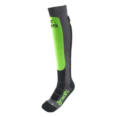 Meatfly snowboardové ponožky Hooper Safety Green Grey | Zelená