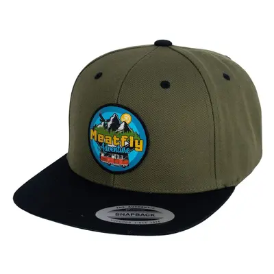 Meatfly kšiltovka Flanker Snapback Adventure Olive/Black | Zelená