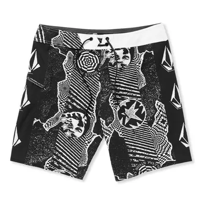 Volcom pánské plavky Lido Iconic Mod Black White | Černá