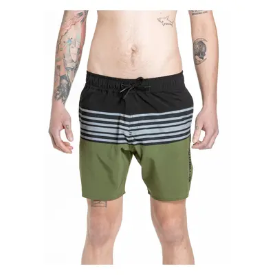 Meatfly pánské plavky Keith Boardshorts 17" Olive / Black | Zelená