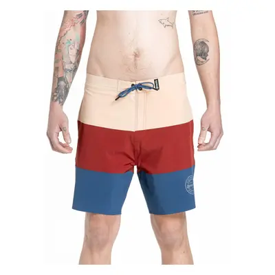 Meatfly pánské plavky Ernie Boardshorts 19" Navy / Latte | Modrá